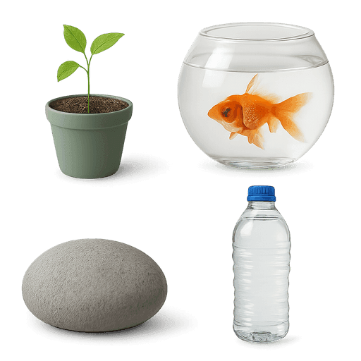 living vs nonliving — PSLE Science Diversity reference diagram